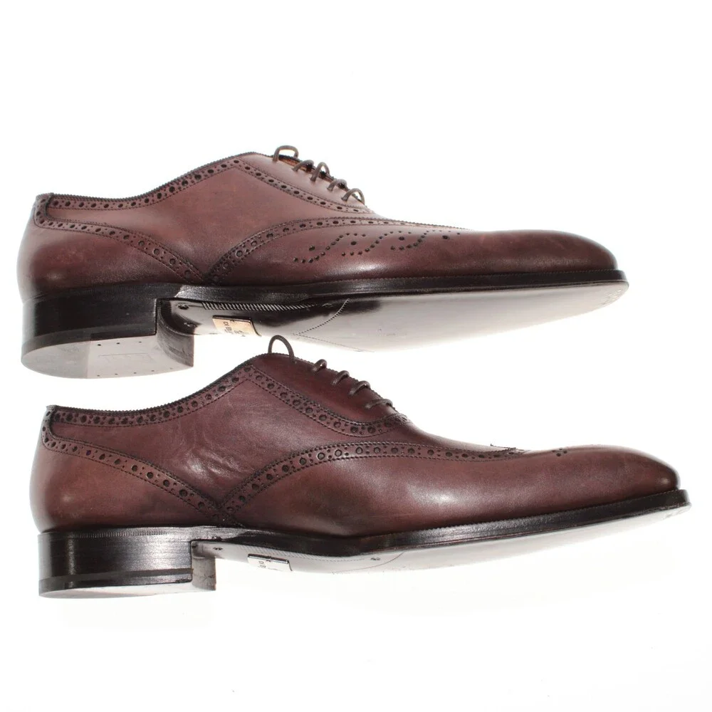 Di Bianco NWD Lace Up Oxford Dress Shoes Size 15 US in Brown Leather